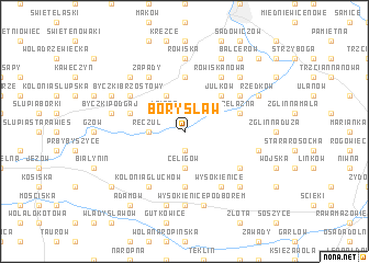 map of Borysław