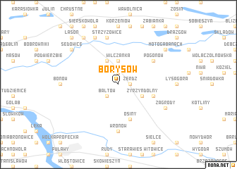 map of Borysów