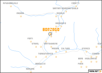 map of Borzago