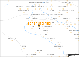 map of Bór Zajaciński