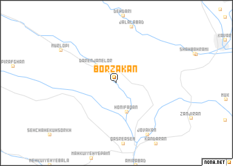 map of Borzakān