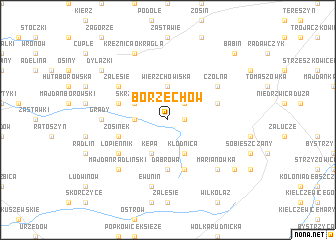 map of Borzechów