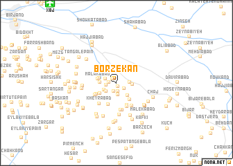 map of Borzekān