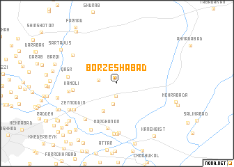 map of Borzeshābād