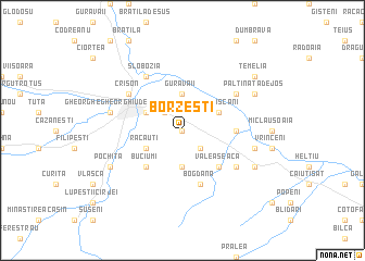 map of Borzeşti