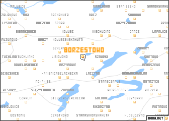 map of Borzestowo