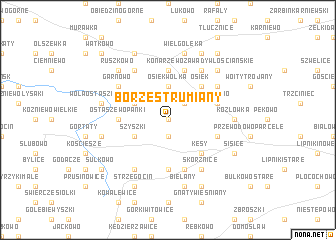 map of Borze Strumiany