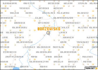 map of Borzewisko