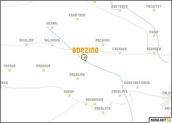 map of Borzino