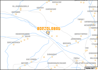 map of Borzolābād