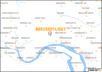 map of Börzsönyliget