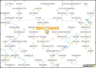 map of Borzykówka