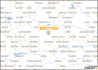 map of Borzymów