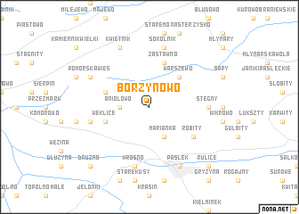 map of Borzynowo