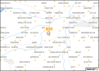 map of Bór