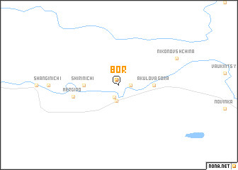 map of Bor