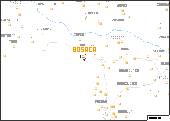 map of Bosača