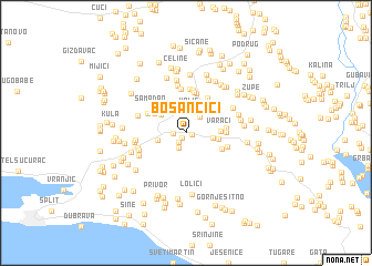 map of Bosančići