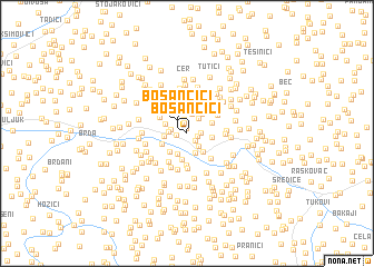 map of Bosančići