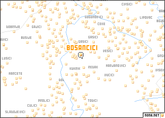 map of Bosančići