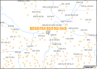 map of Bosanska Gradiška