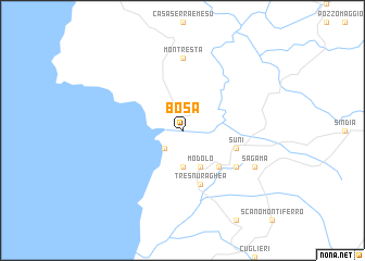 map of Bosa