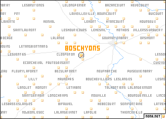 map of Bosc-Hyons