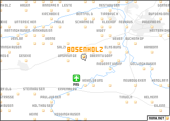 map of Bosenholz