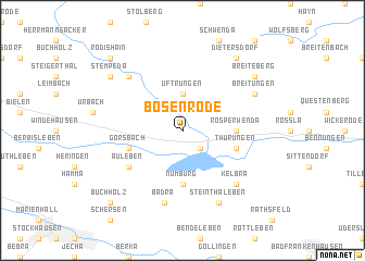 map of Bösenrode