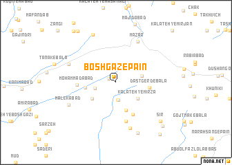 map of Boshgaz-e Pā\