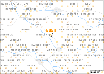 map of Bošín