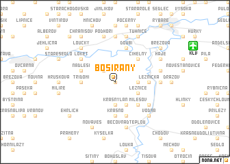 map of Bošířany