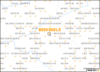 map of Boska Wola