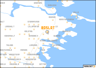 map of Boslät