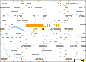 map of Bosmoreau-les-Mines