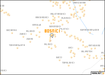 map of Bosnići