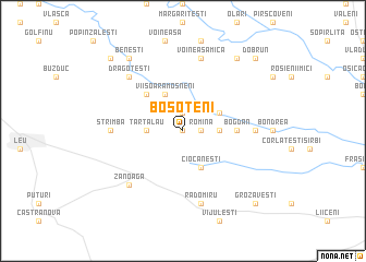 map of Boşoteni