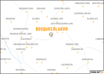 map of Bosque Caldera