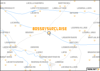 map of Bossay-sur-Claise