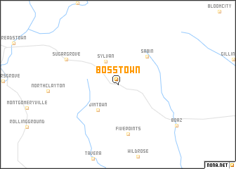 map of Bosstown