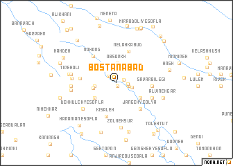 map of Bostānābād