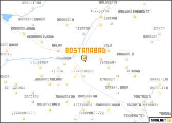 map of Bostānābād