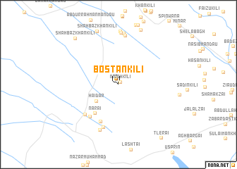 map of Bostān Kili