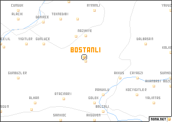 map of Bostanlı