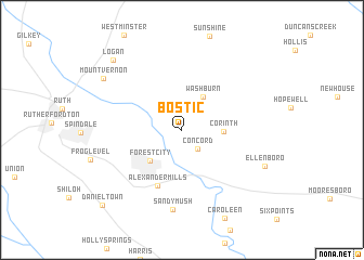 map of Bostic