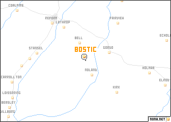 map of Bostic