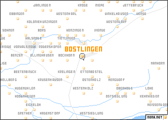 map of Böstlingen