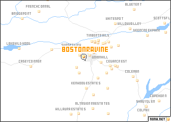 map of Boston Ravine