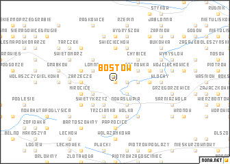 map of Bostów