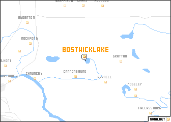 map of Bostwick Lake